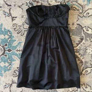 BCBGMaxAzria Satin Black Strapless Cocktail Dress Size 8 Never Worn